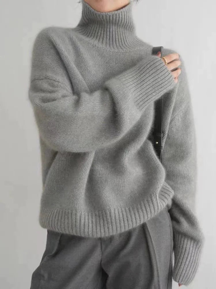 Élodie™ | Pull Col Roulé en Cachemire