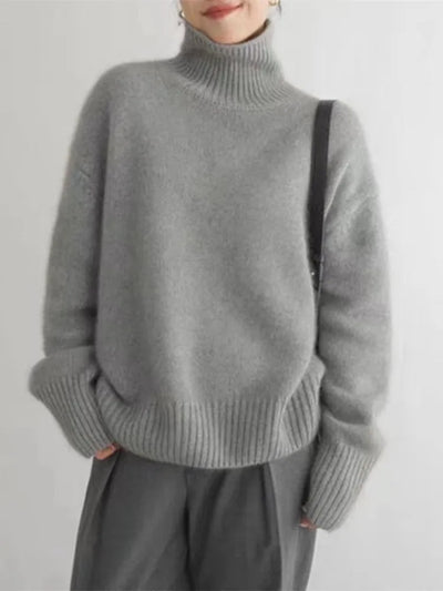 Élodie™ | Pull Col Roulé en Cachemire