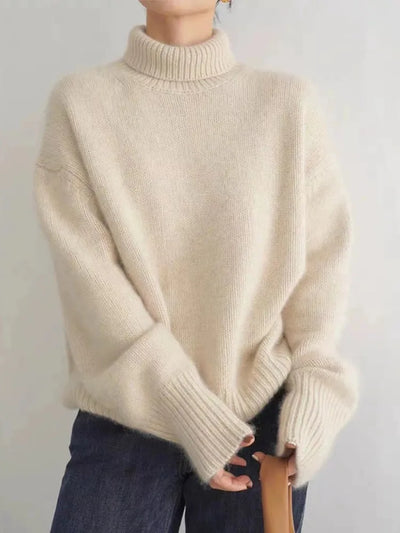Élodie™ | Pull Col Roulé en Cachemire