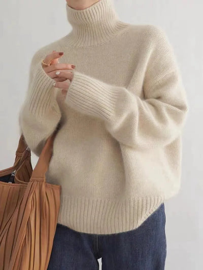 Élodie™ | Pull Col Roulé en Cachemire