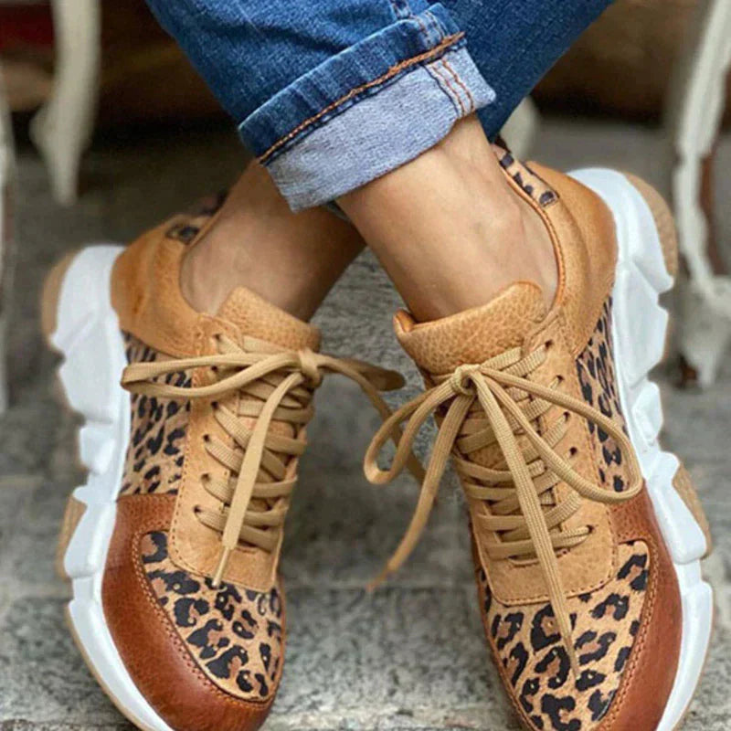 Joliné™ | Baskets Confortables Léopard