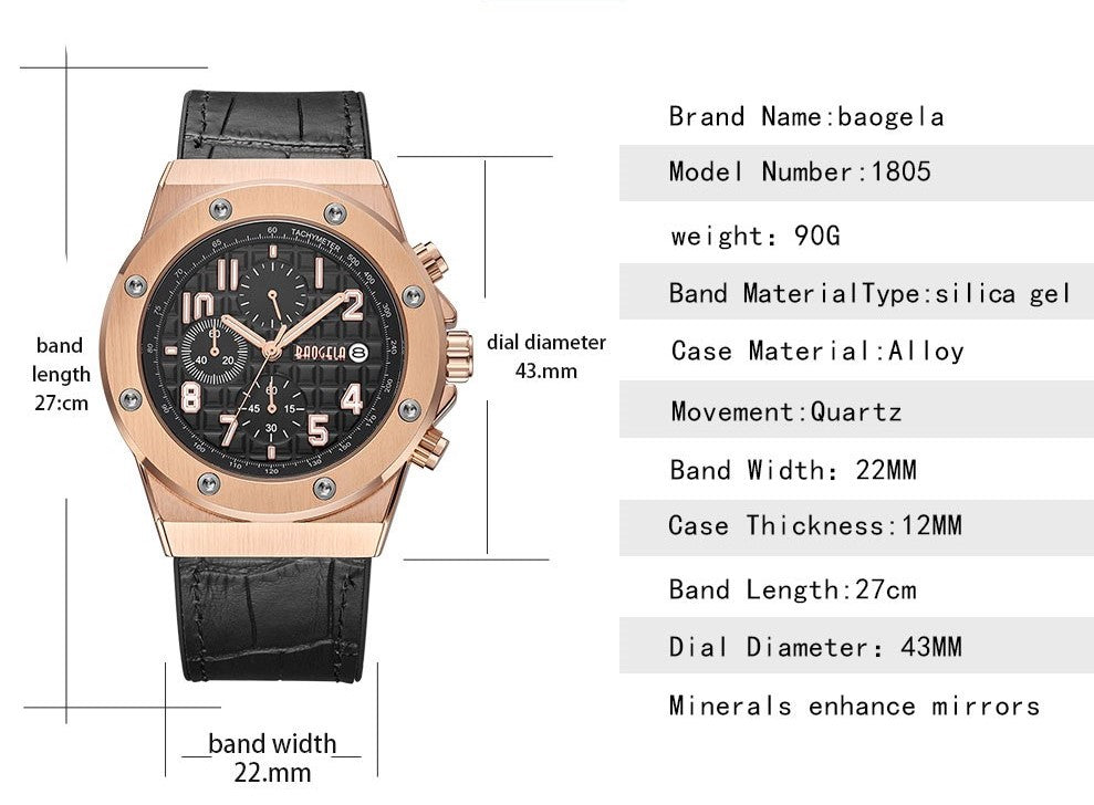 Damien™ | Montre Chronographe Sportive