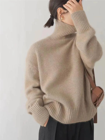 Élodie™ | Pull Col Roulé en Cachemire