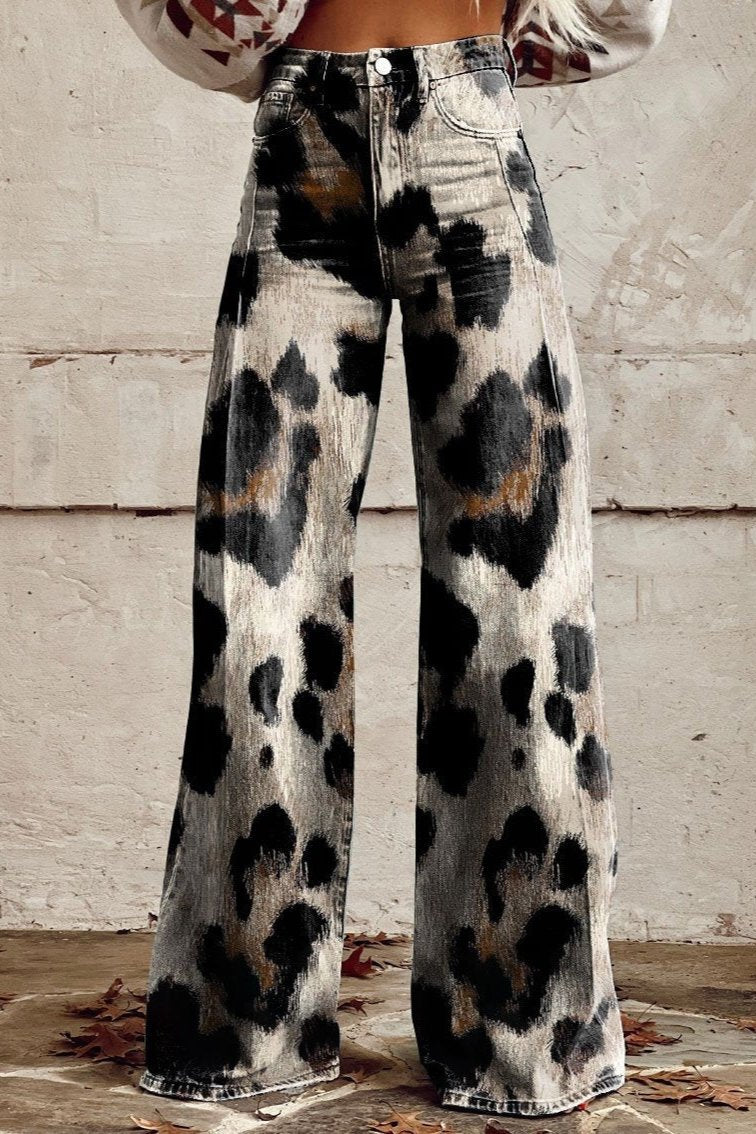 Nathalie™ | Pantalon Fluide Léopard