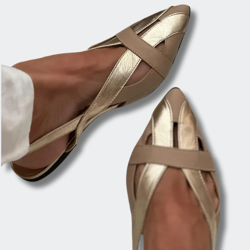 Anaïs™ | Ballerines Métalliques Tressées