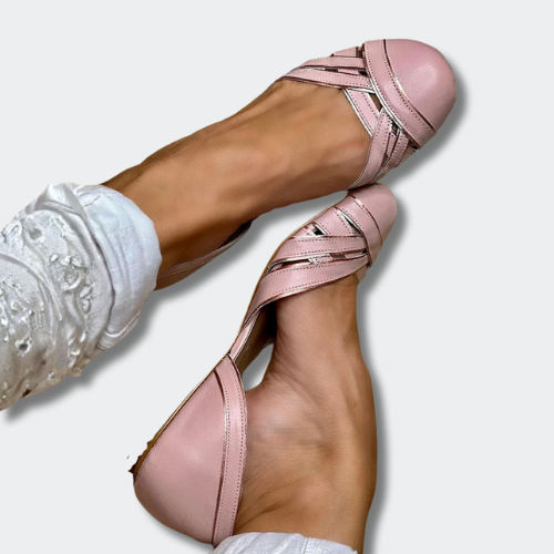 Inès™ | Ballerines Tressées Rose