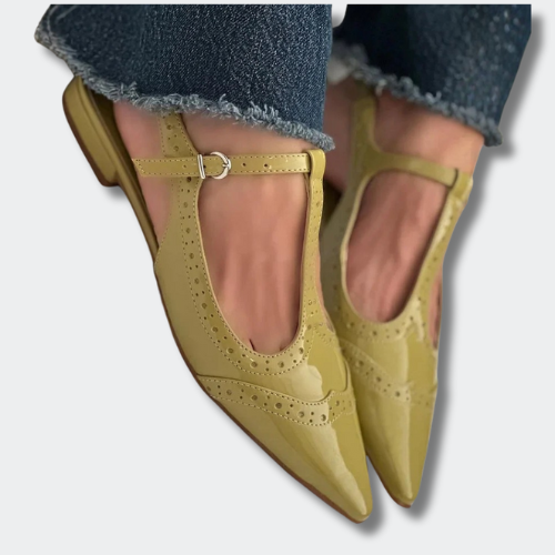 Élise™ | Ballerines T-Brides Vernies