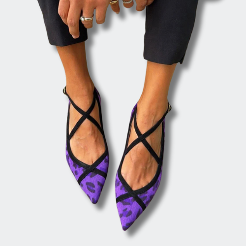 Violette™ | Ballerines Léopard Croisées