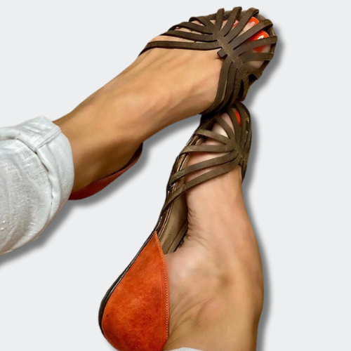 Apolline™ | Ballerines Bicolores Découpées