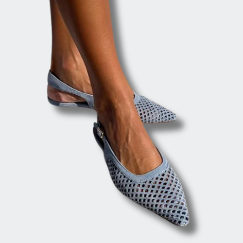 Noémie™ | Ballerines Ajournées Bleu