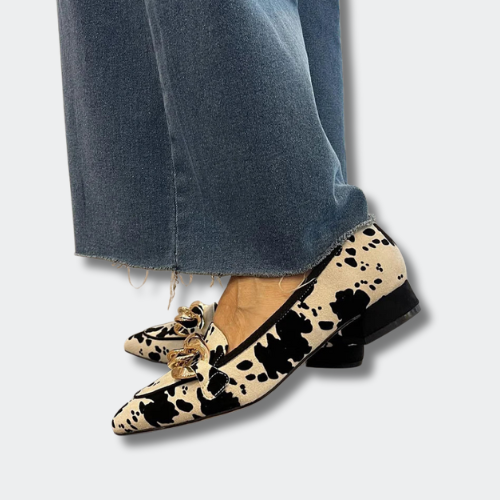 Ava™ | Élégantes mocassins à imprimé vache