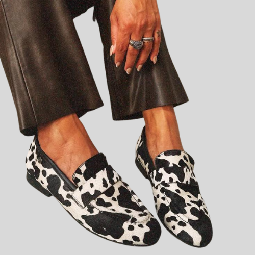 Lara™ | Chic Mocassins imprimé vache
