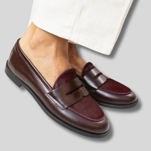 Lyla™ | Chic Mocassin Bordeaux