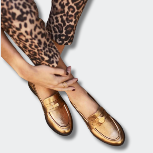 Julie™ | Mocassins chic en bronze