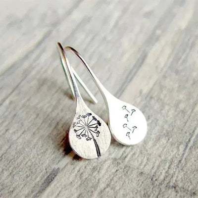 Flora™ | Boucles Feuille Pissenlit Argent