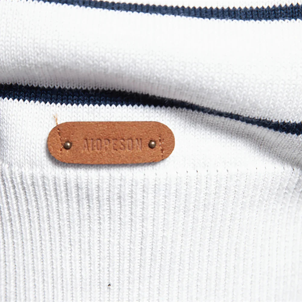 Adrien™ | Pull Rayé Marin