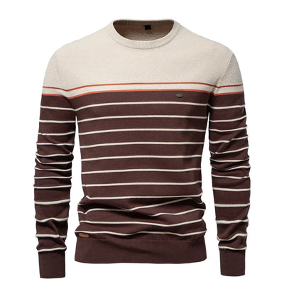 Adrien™ | Pull Rayé Marin