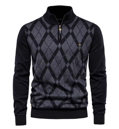 Nicolas™ | Pull à Carreaux Subtils
