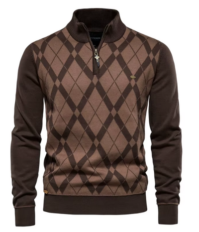 Nicolas™ | Pull à Carreaux Subtils