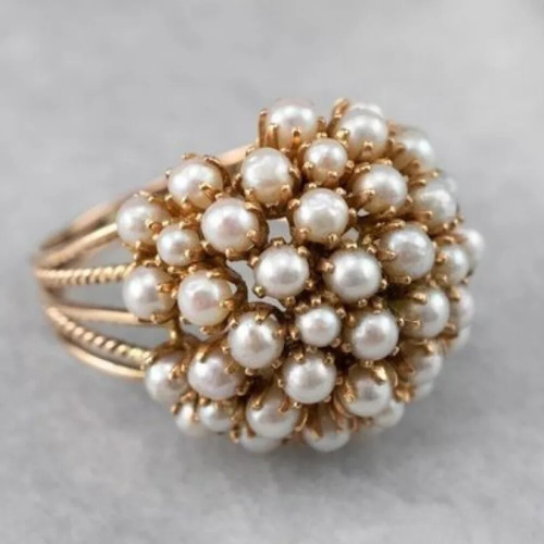 Bush™ | Bague Perles Incrustées