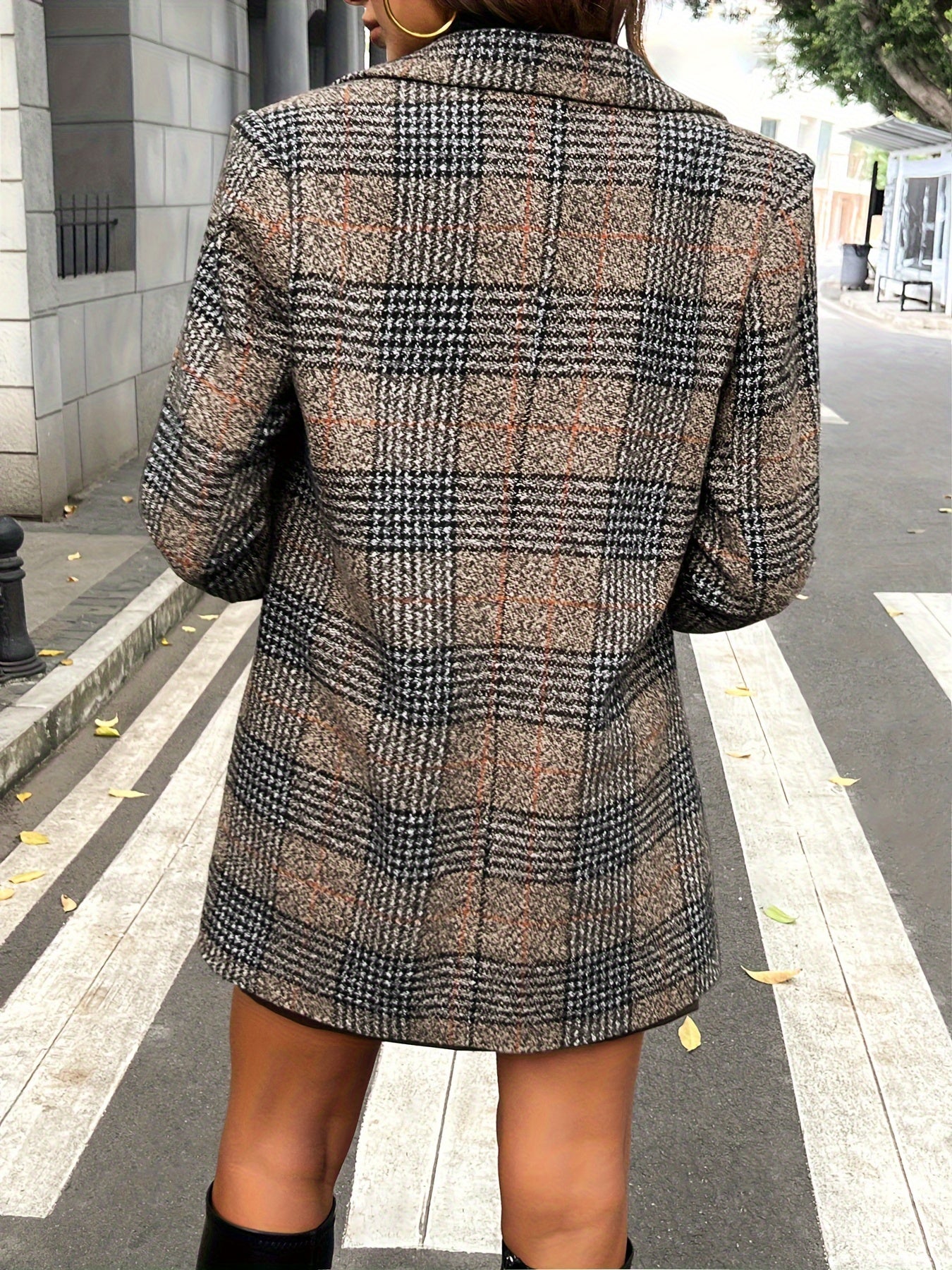 Louna™ | Veste Chic Motif Prince-de-Galles