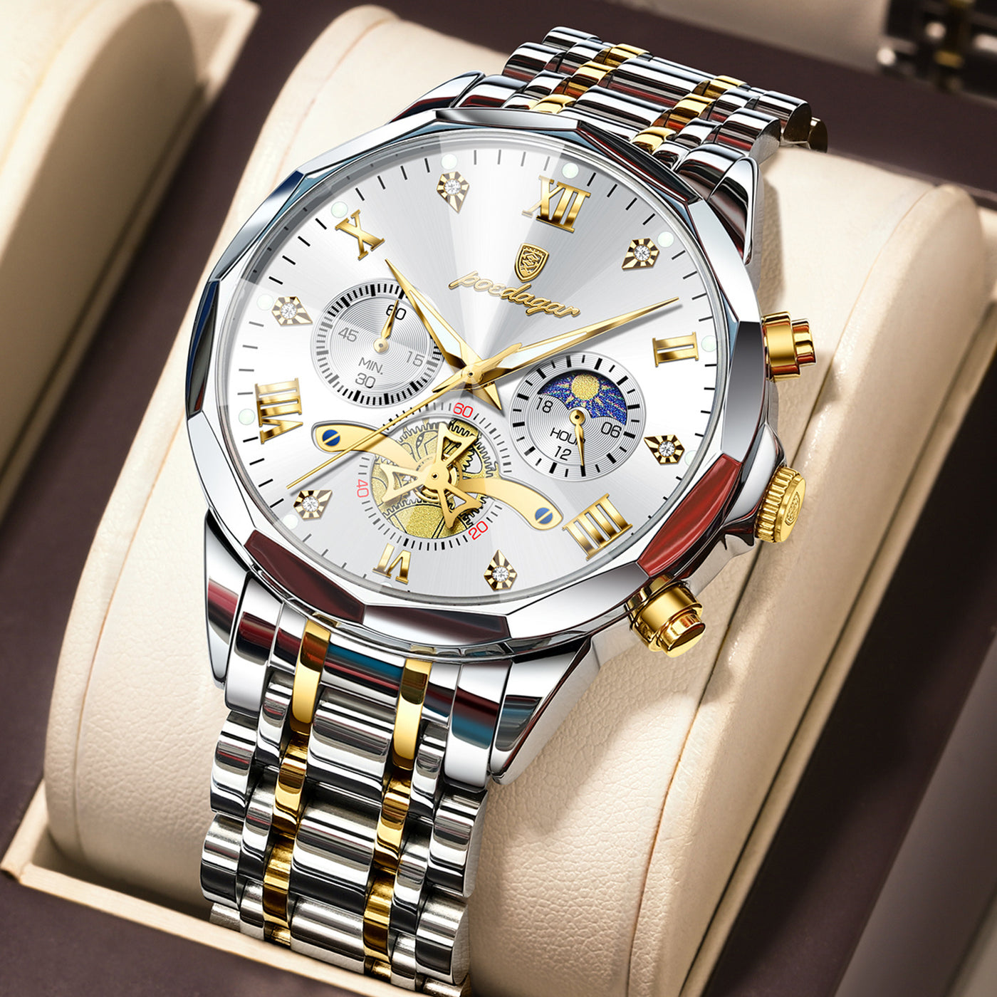 Antoine™ | Montre Quartz en Acier Inoxydable