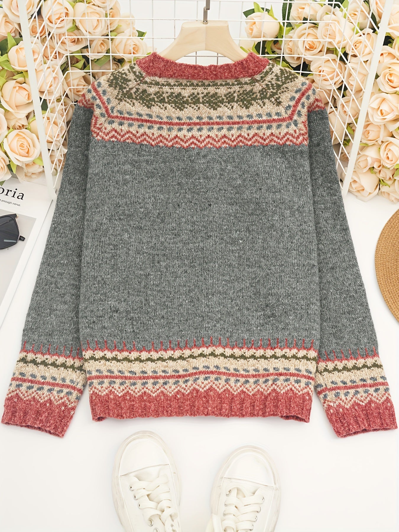 Justine™ | Cardigan Motifs Géométriques