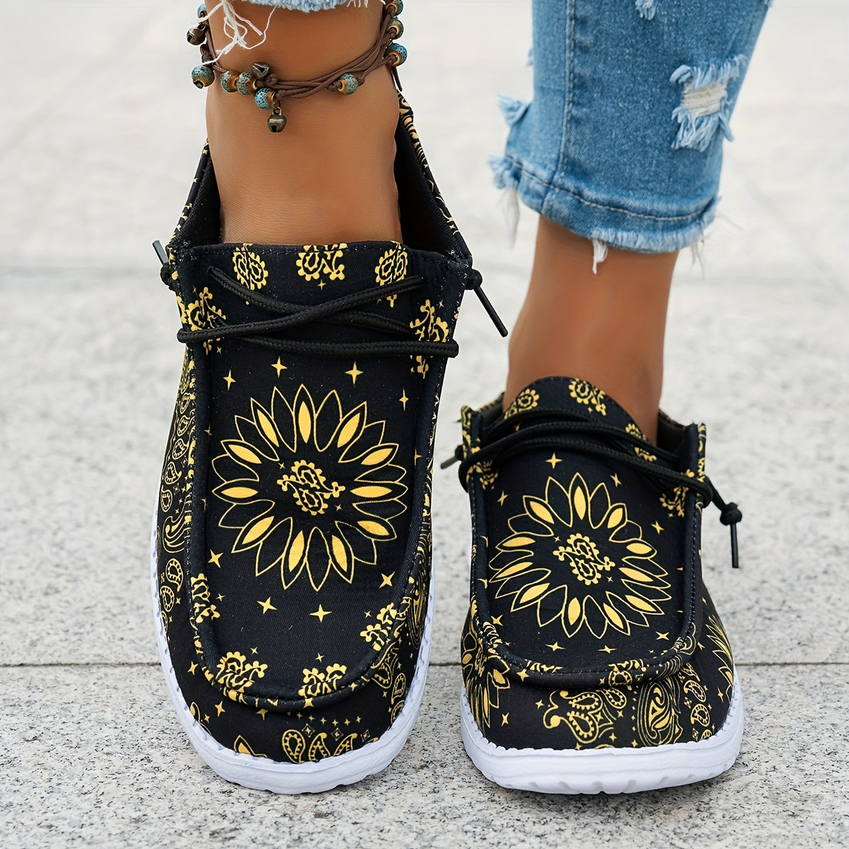 Éva™ | Mocassins à Motifs Singuliers
