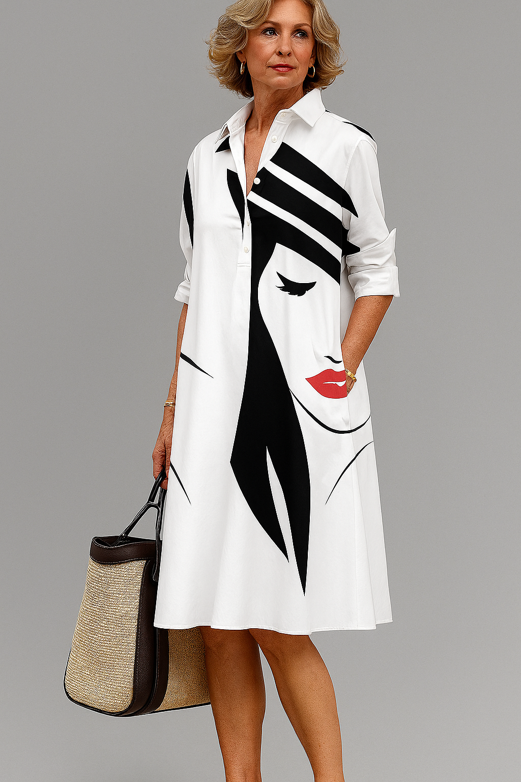Élodie™ | Robe Midi Artistique