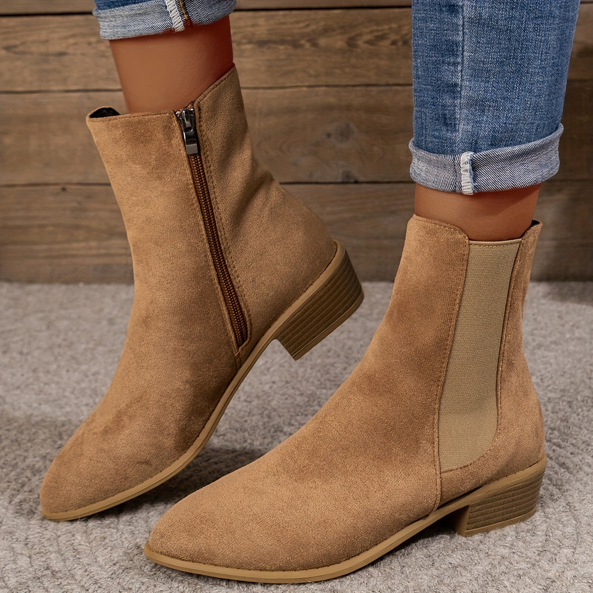 Ophélie™ | Bottines Suède Modernes