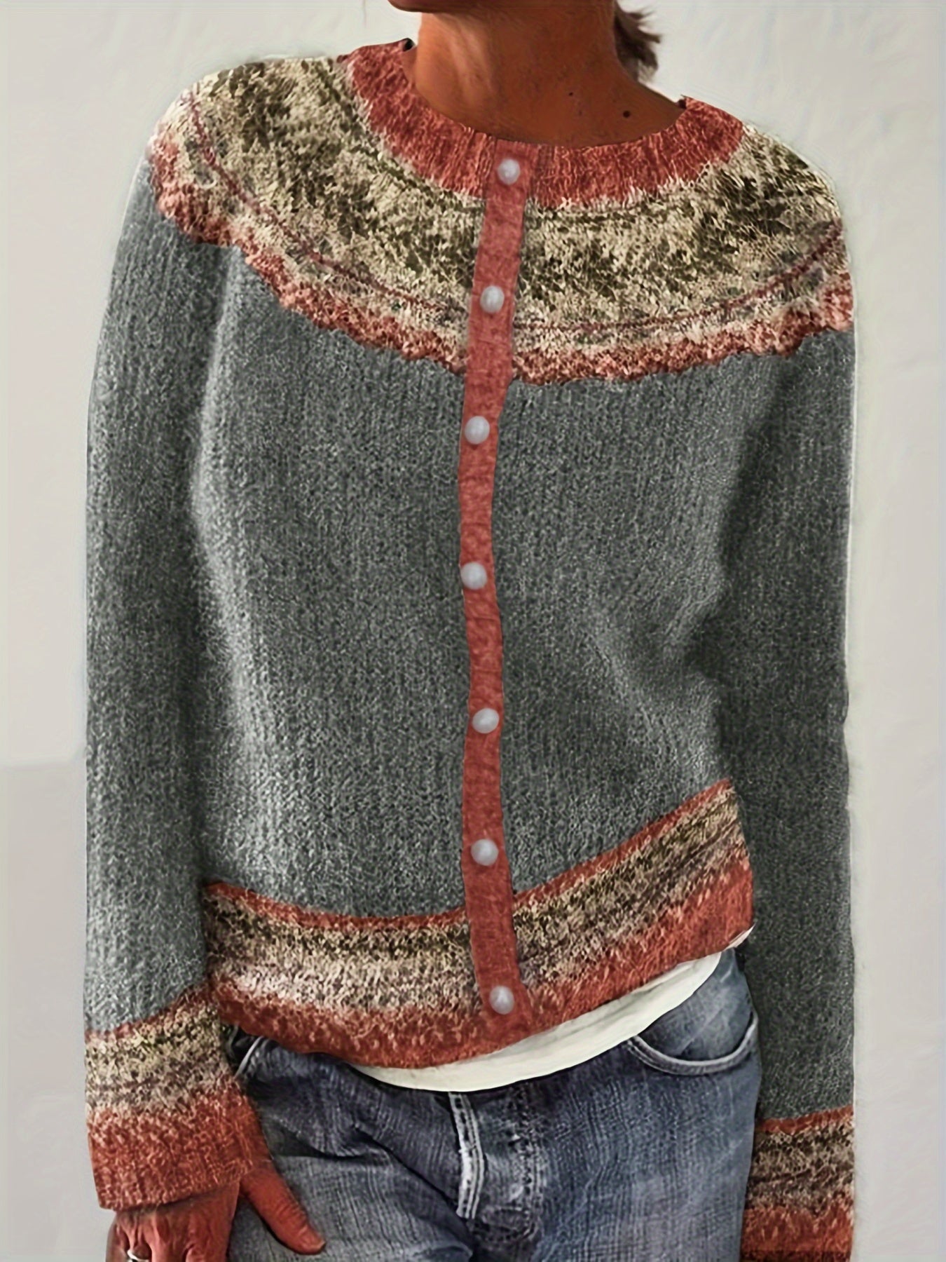 Justine™ | Cardigan Motifs Géométriques