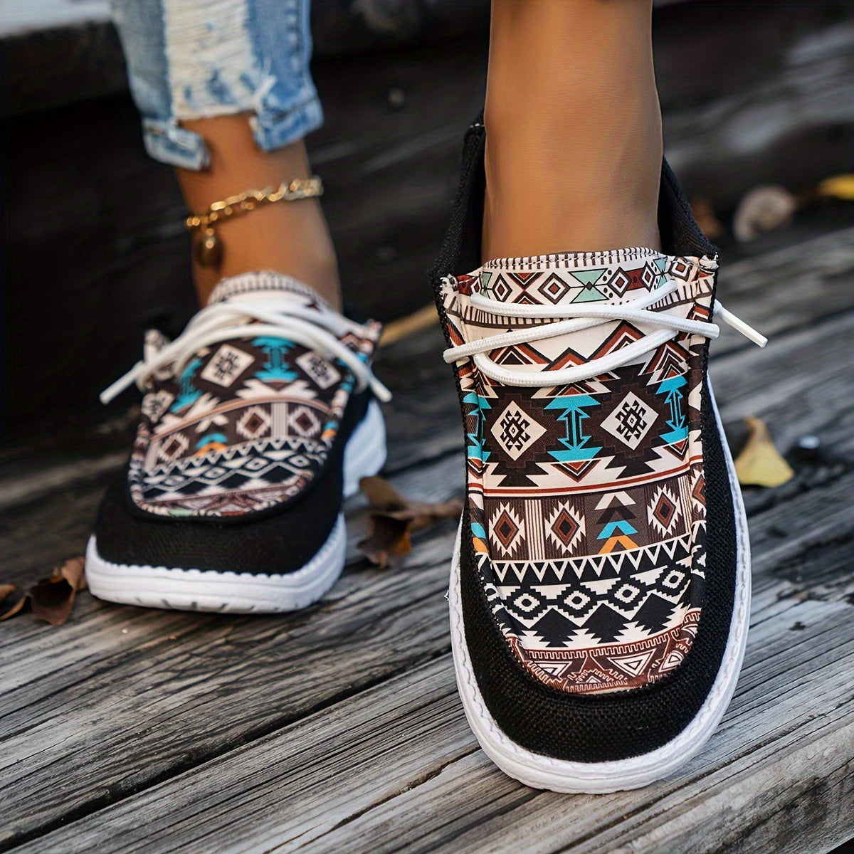 Roxane™ | Mocassins à Motifs Audacieux