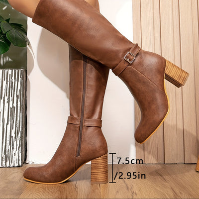 Nathalie™ | Bottes Cuir Élégantes