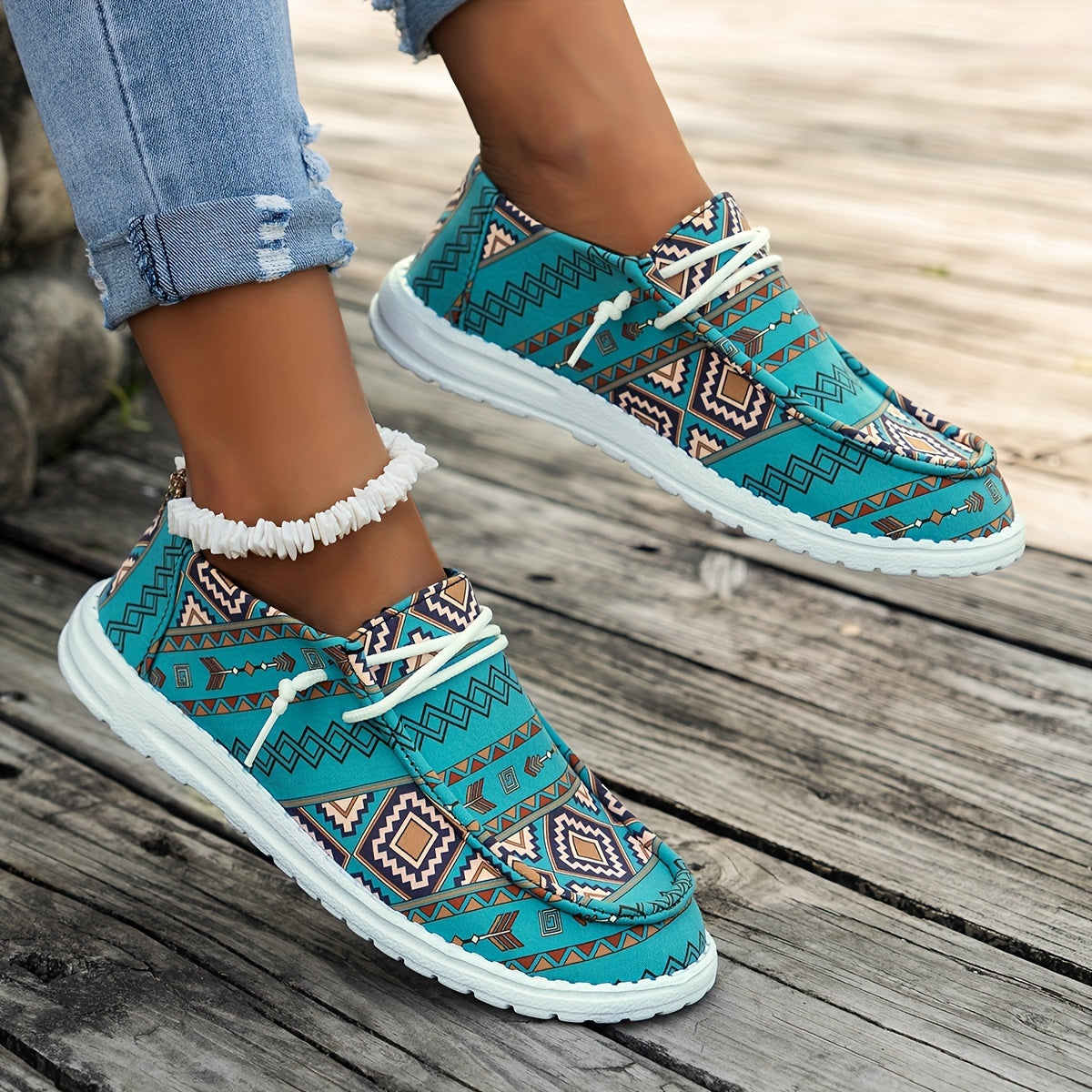 Juliette™ | Mocassins Motifs Graphiques