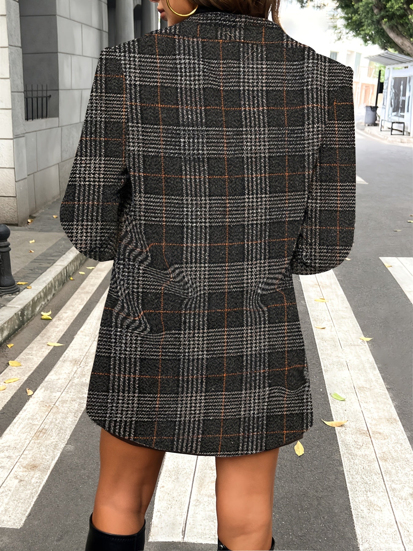 Louna™ | Veste Chic Motif Prince-de-Galles