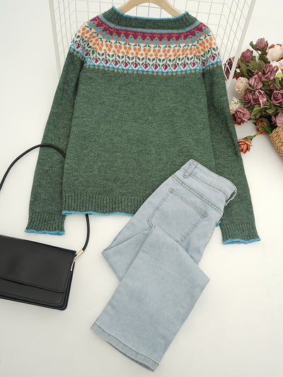 Margaux™ | Pull Motifs Décontractés