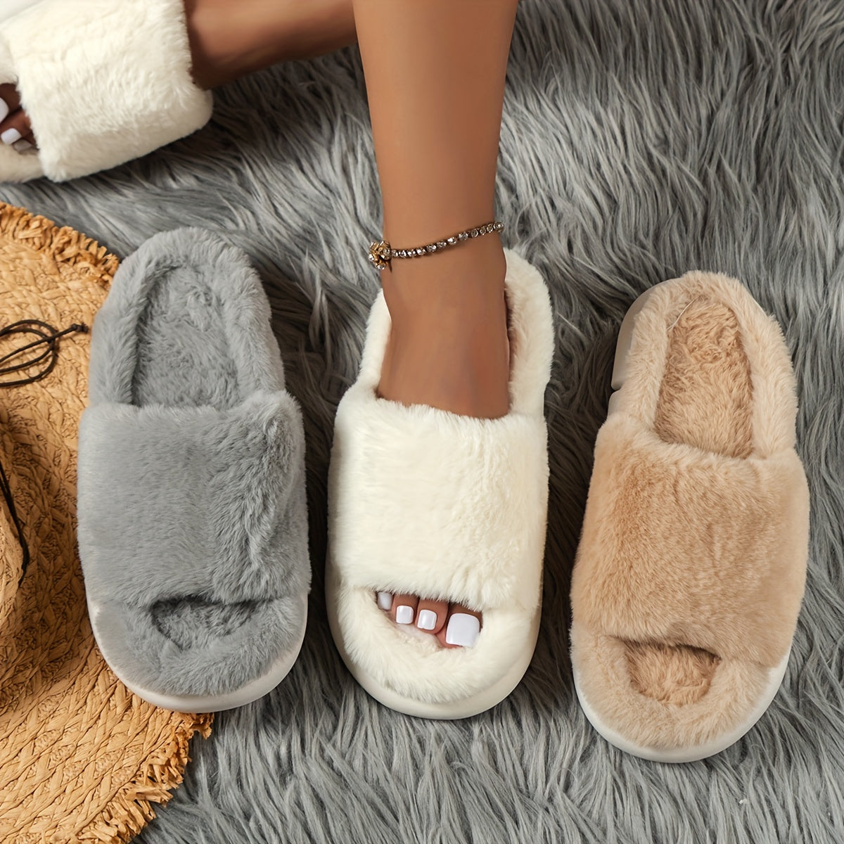 Zoë™ | Chaussons ouverts en laine