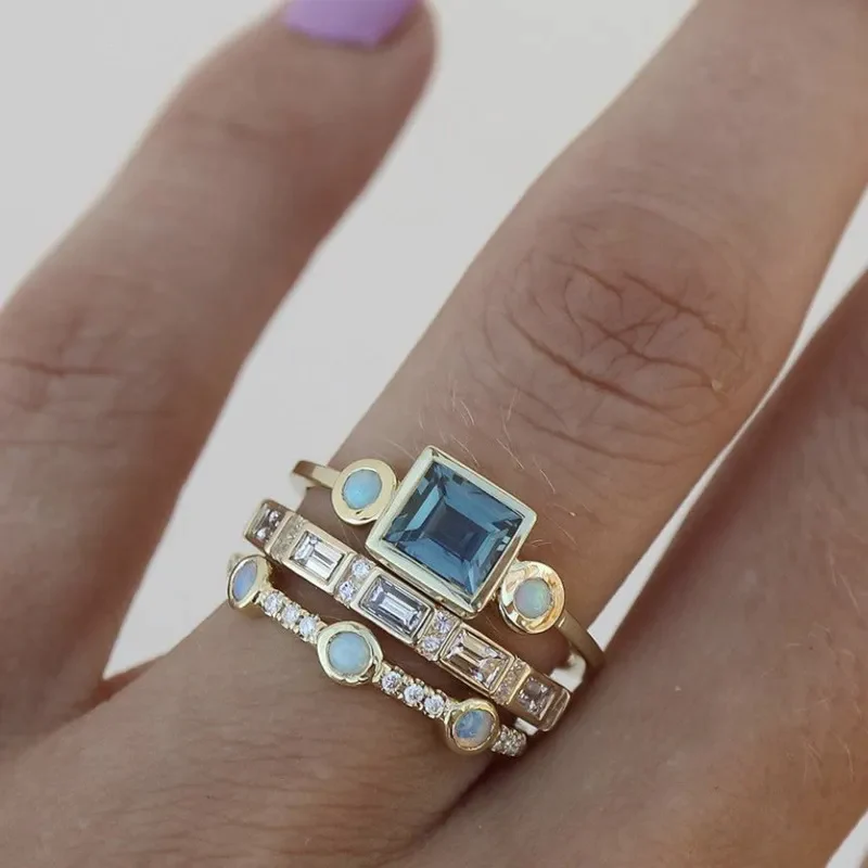 Ozean™ | Bague Cristal Bleu