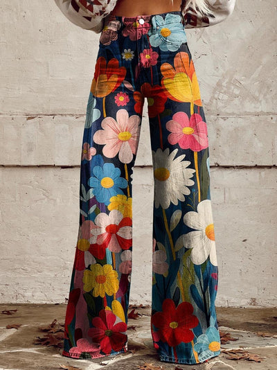 Sophie™ | Pantalon Large à Fleurs