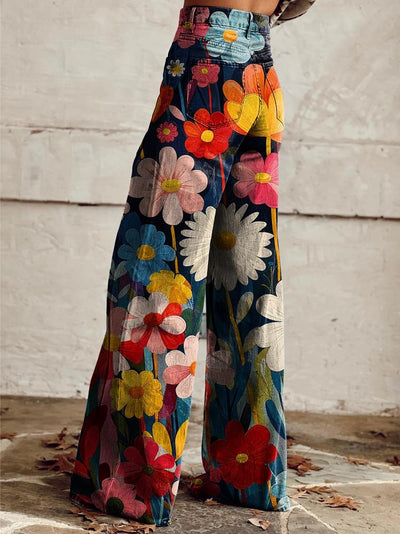 Sophie™ | Pantalon Large à Fleurs