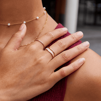 Sophie™ | Bague chic à vagues dorées