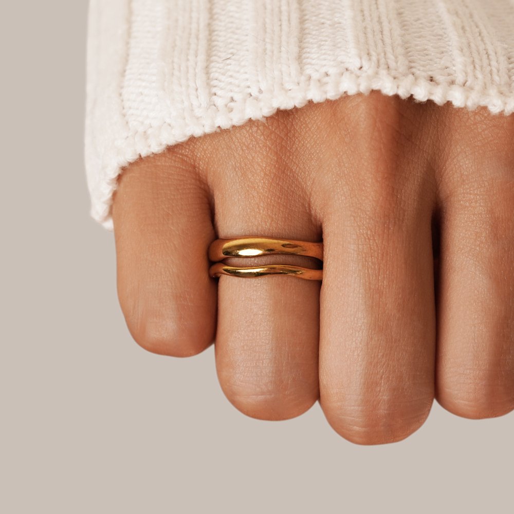 Léa™ | Ensemble de Bagues en Vagues