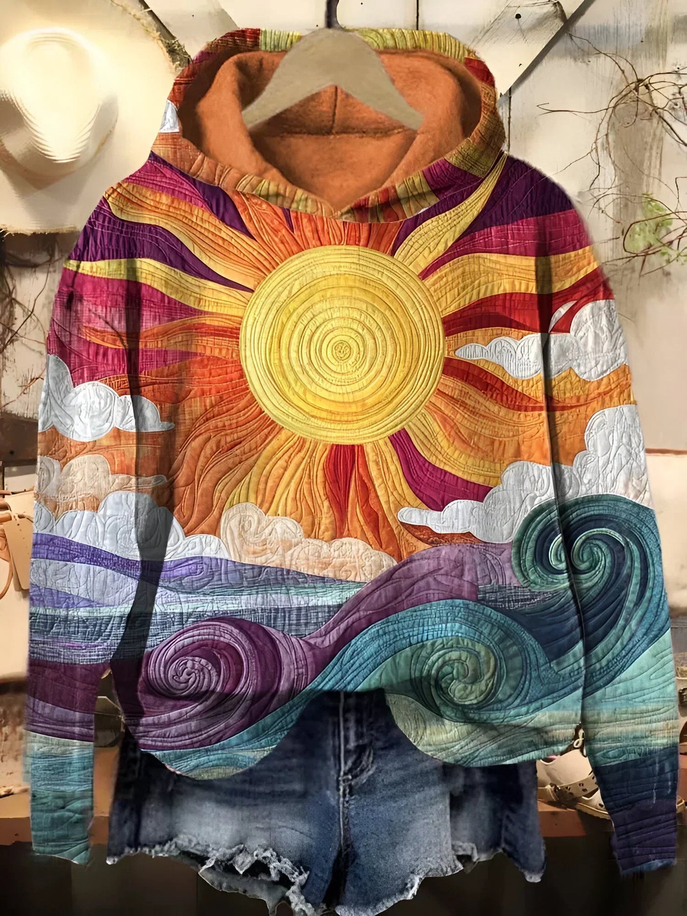 Zoë™ | Sweat à capuche Rayonnant soleil