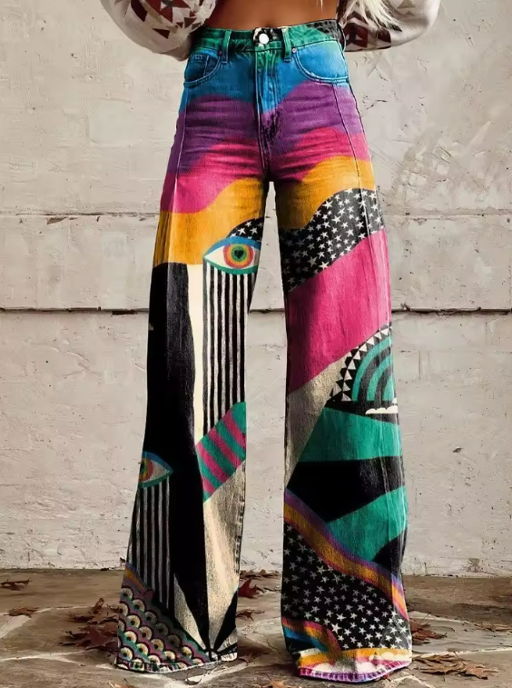 Hélène™ | Pantalon Large Artistique